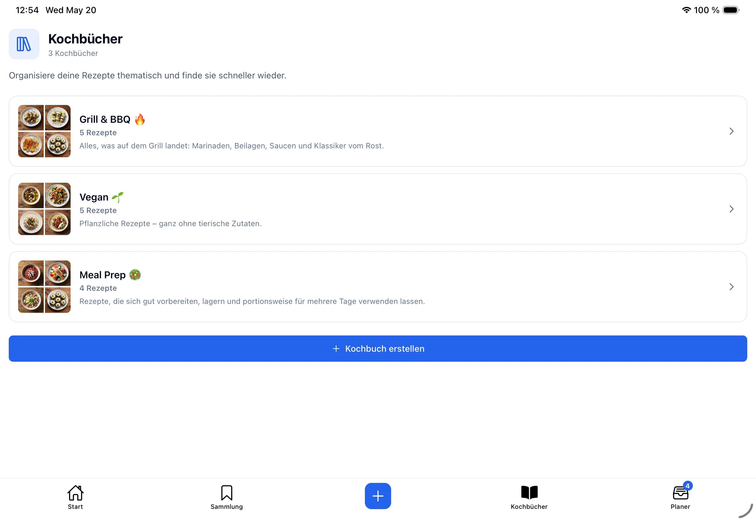 Smarte Kochbuch-Organisation Mockup